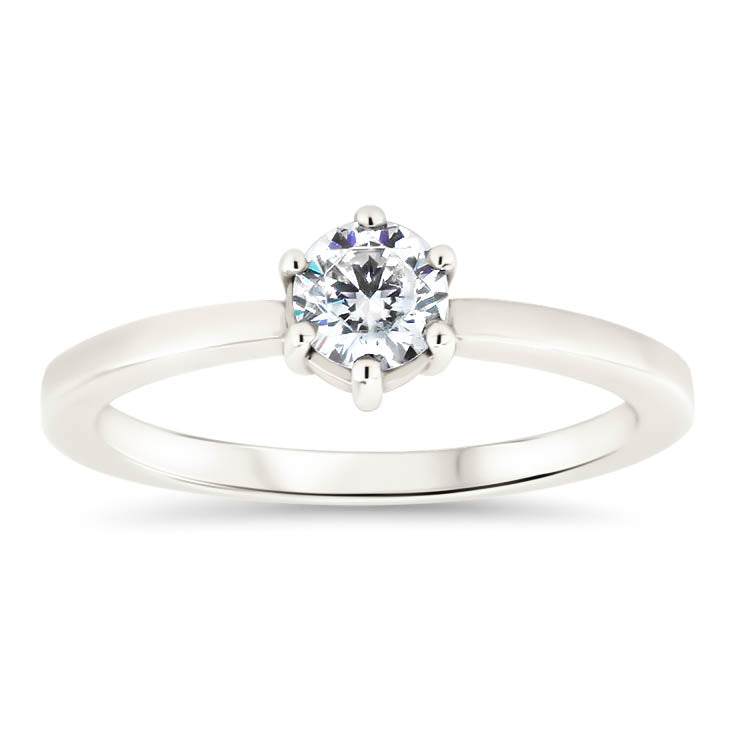 Diamond Engagement Ring, Minimalist Engagement Ring, Dainty Engagement Ring,  Small Diamond Ring, Delicate Diamond Ring - Etsy | White gold promise ring,  Small engagement rings, Minimalist engagement ring